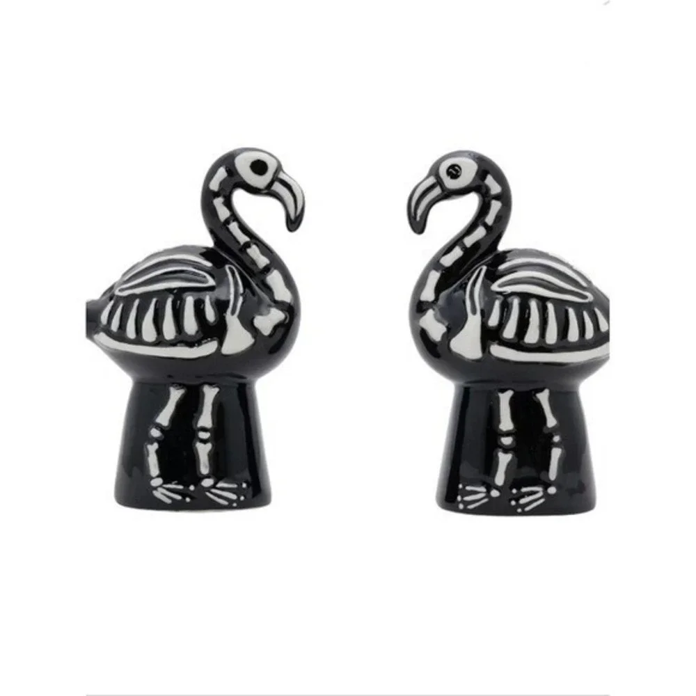 Celebrate Together Halloween Flamingo Skeleton Salt & Pepper Shaker Set